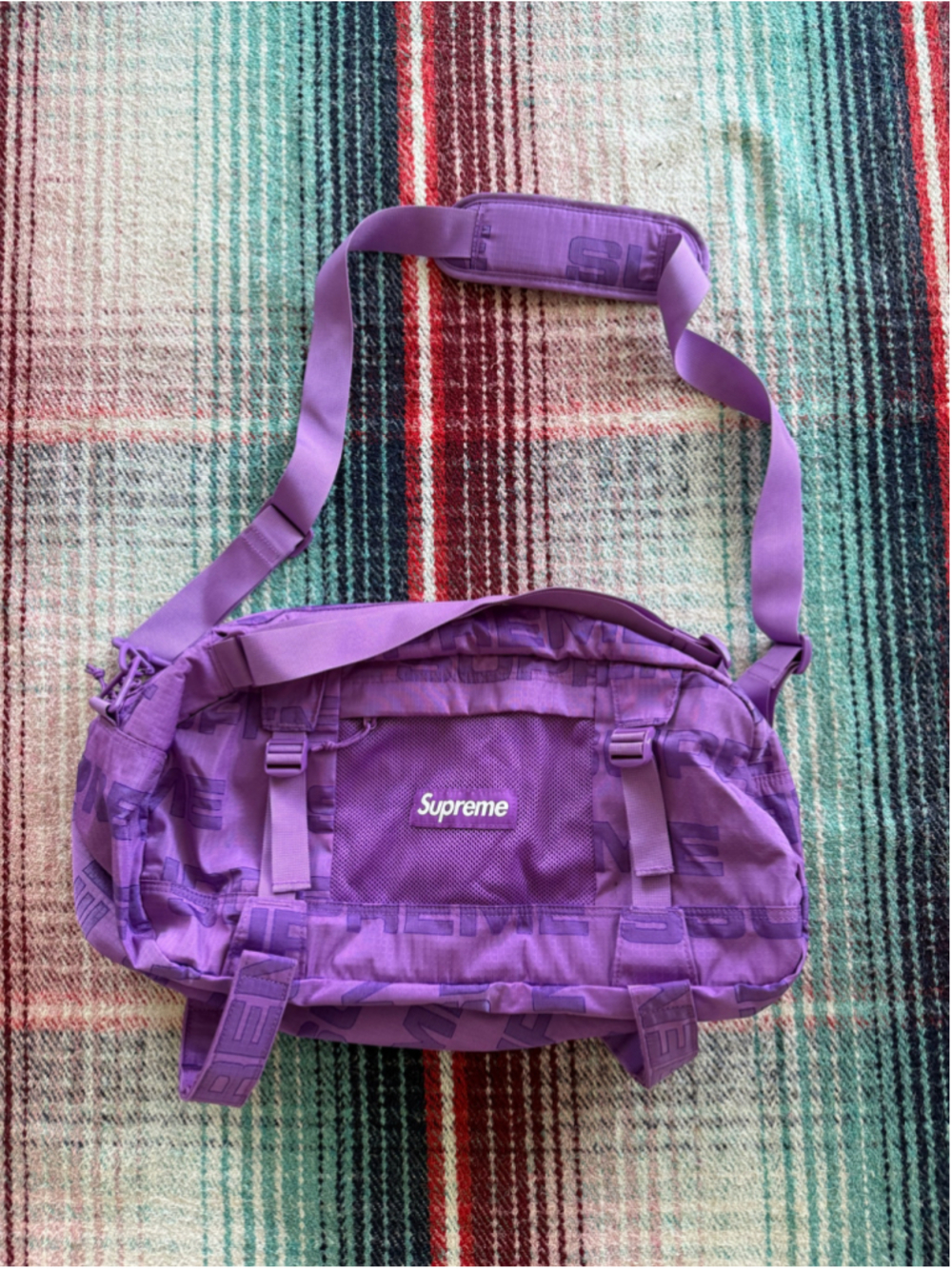 Supreme Purple Small Duffle Bag